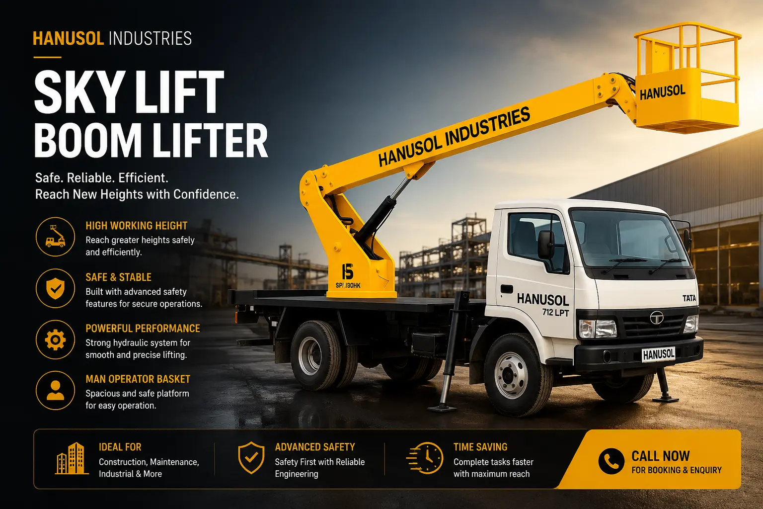 Truck Mounted Sky Lifter Aerial Platform Extended
