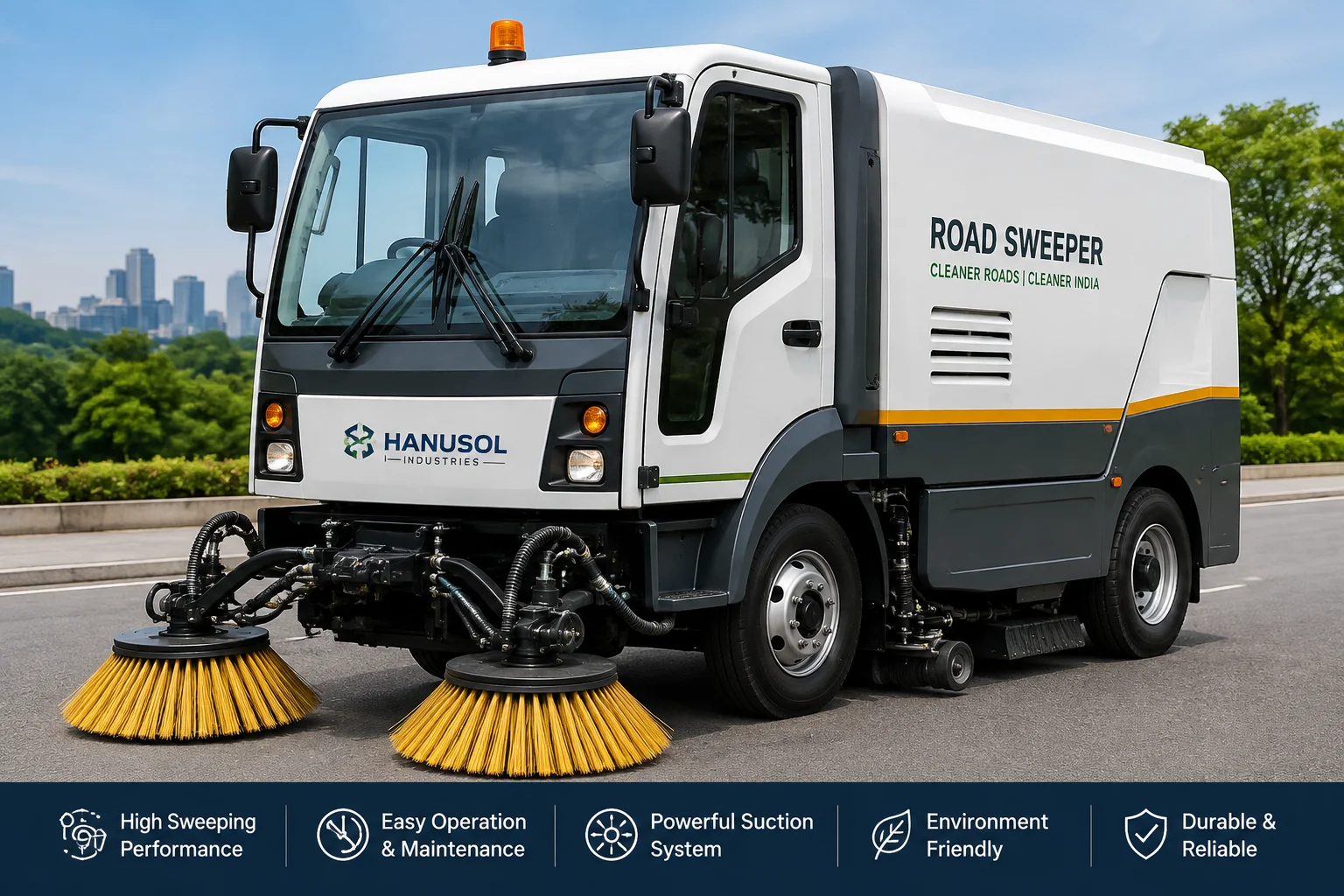 Hanusol Electric Road Sweeper Machine