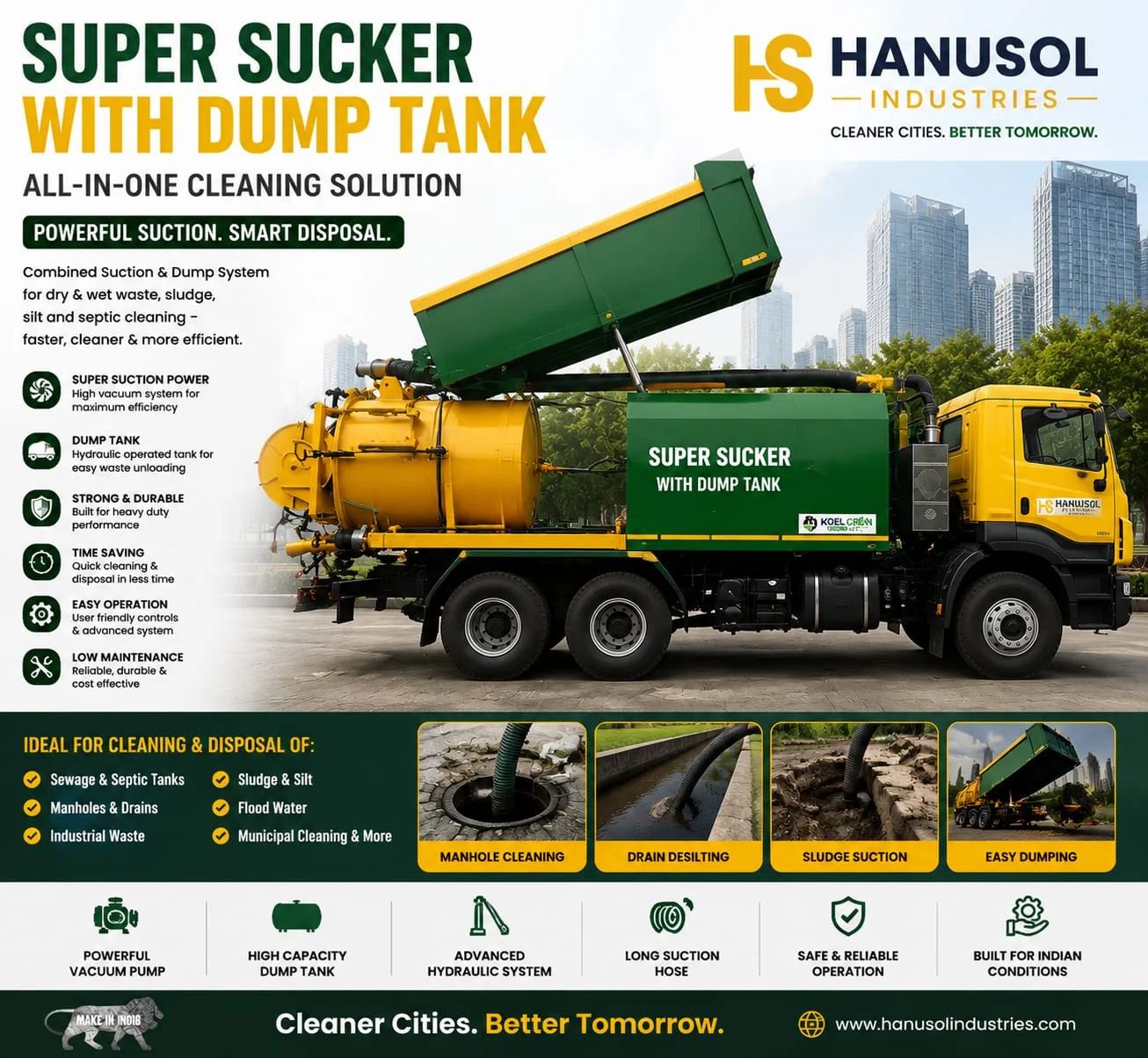 Super Sucker Machine with Dump Tank